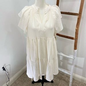 NWT Calvin Klein Cream Crepe Dress Size 4